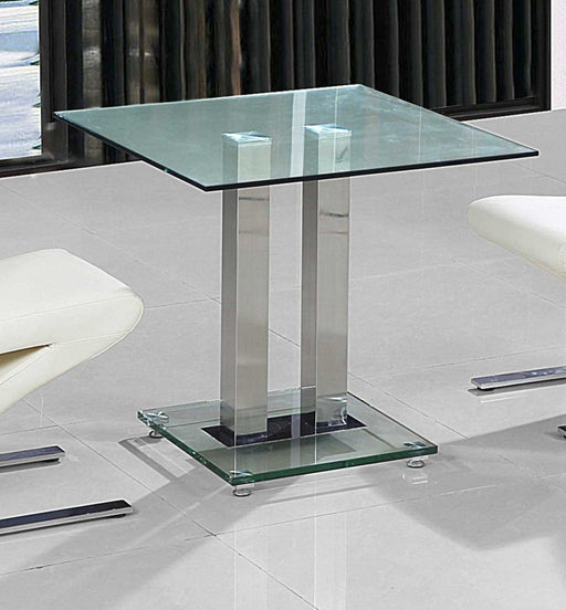 Alba Square Clear Glass Dining Table