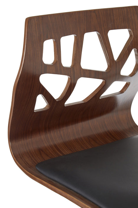 Chirstian Walnut Wood Bar Chair