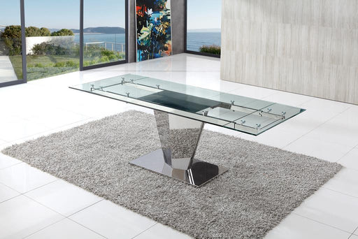 Dome Extending Glass Dining Table