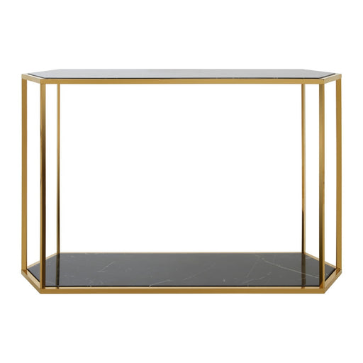Donnie Black Marble Console Table