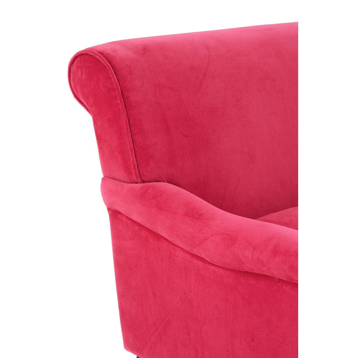 Gabriel Large Pink Plush Velvet Chair