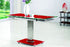 Gomaz Red Extendable Glass Dining Table