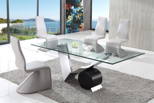 Valencia Glass Dining Table with Armani Chairs