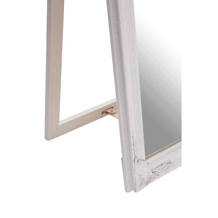 Ventura White Wood Floor Standing Mirror
