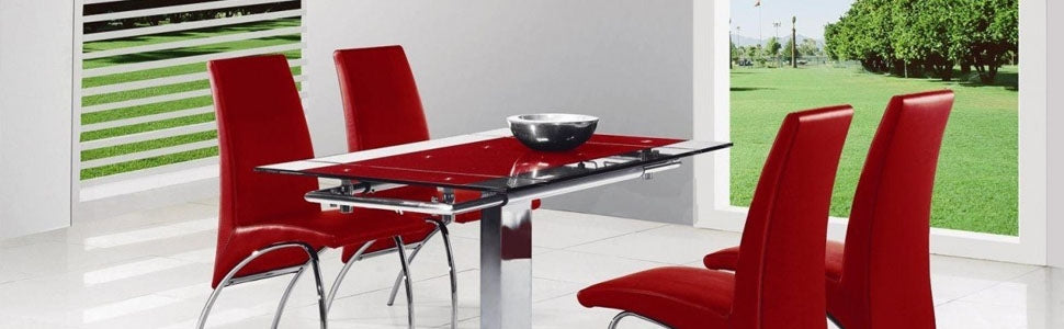 120CM Glass Dining Tables Glass Vault Furniture