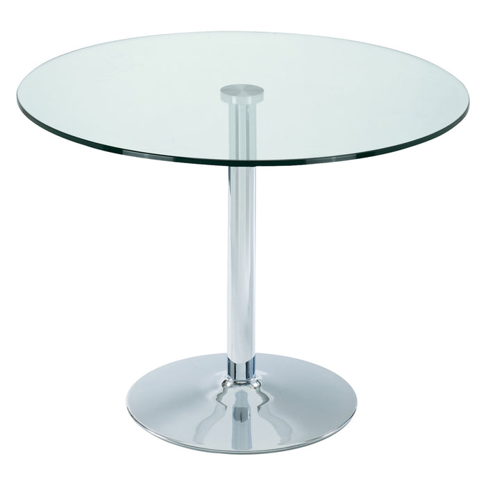 Dallas Round Clear Glass Dining Table