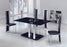 Alba Large Chrome Black Glass Dining Table with Amalia Chairs