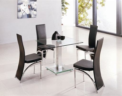 Alba Square Clear Glass Dining Table