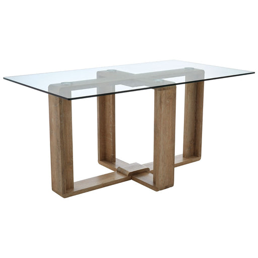 Albinia Clear Tempered Glass Dining Table