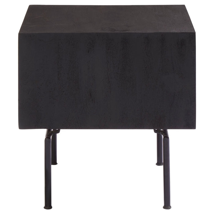 Alrigo Black Bedside Table