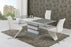 Milano Arctic Grey and White High Gloss Extending Dining Table With Amari Dining Chairs