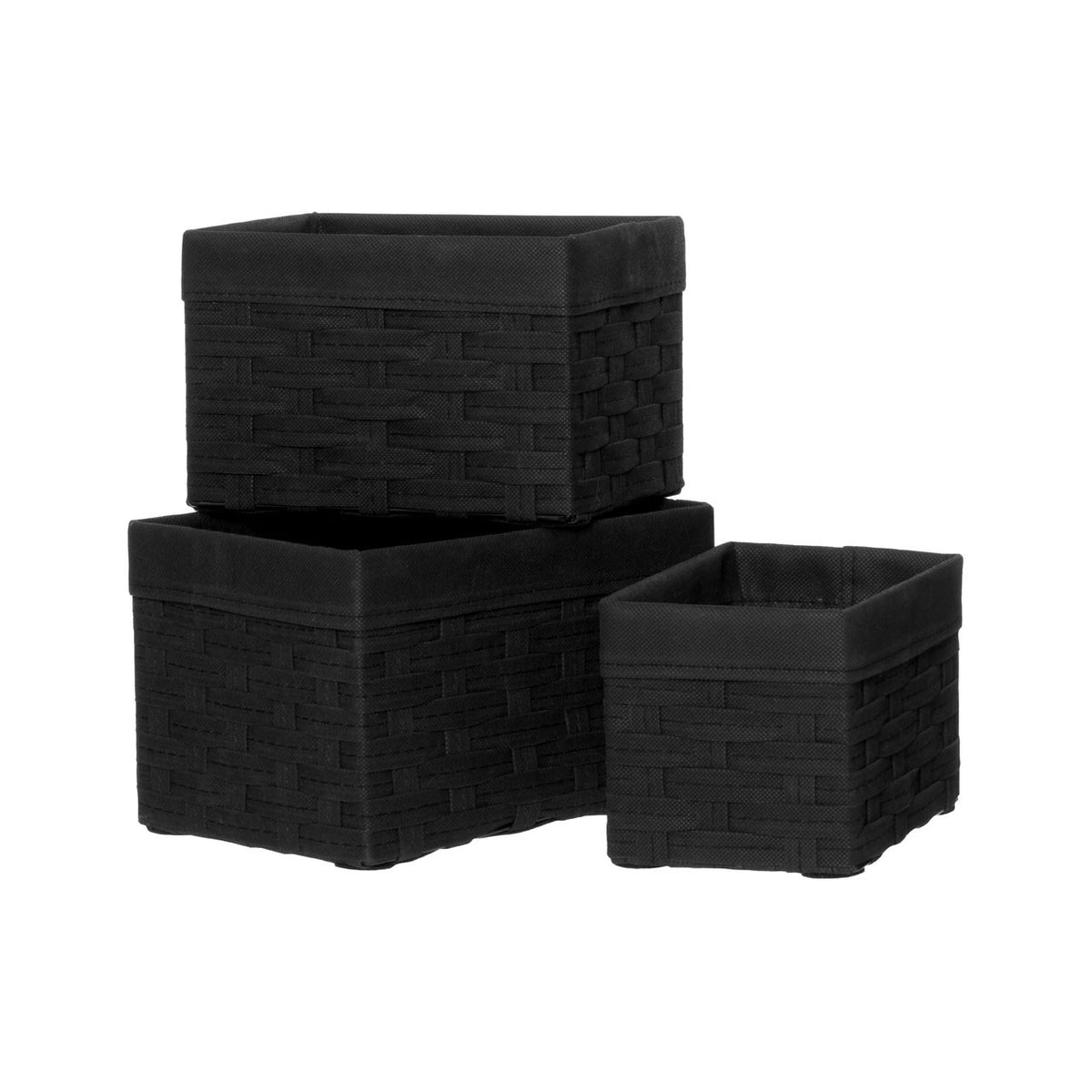 Black storage baskets deals