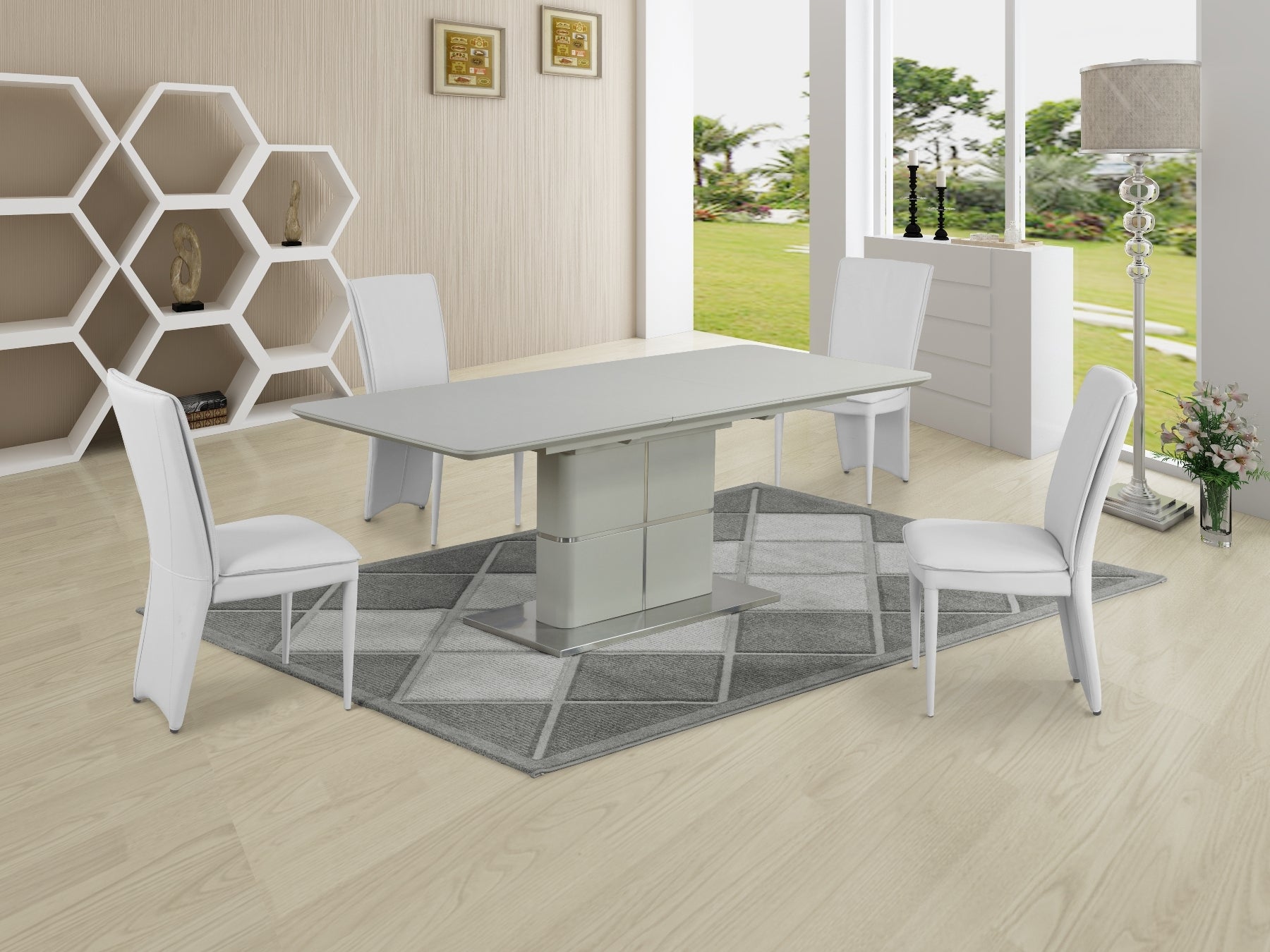 Andria Cream Extending Dining Table