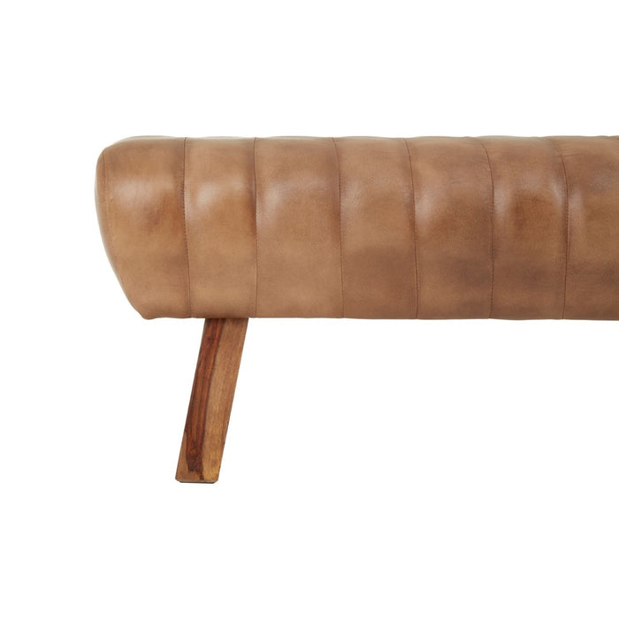 Beatrice Brown Leather Gym Stool