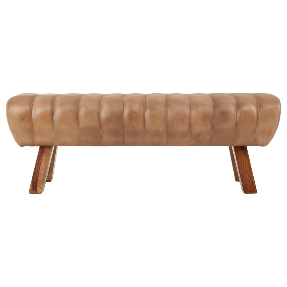 Beatrice Brown Leather Gym Stool