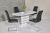 Asia Big White High Gloss Extending Dining Table