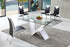 Carsen Modern Glass Dining Table with Angel Dining Chairs Set