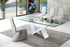 Carsen Clear Glass Dining Table with Armani Dining Chairs