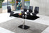 Cattalan Modern Black Glass Dining Table with Amari Dining Chairs