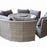 Chloe Rattan Cube 4 Bench Set in Nature