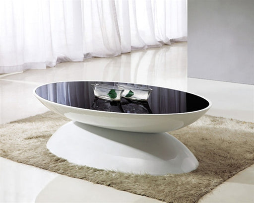 Casabella Egg Large Oval Glass Top Coffee Table