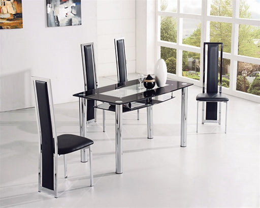 Atlanta Black Glass Dining Table