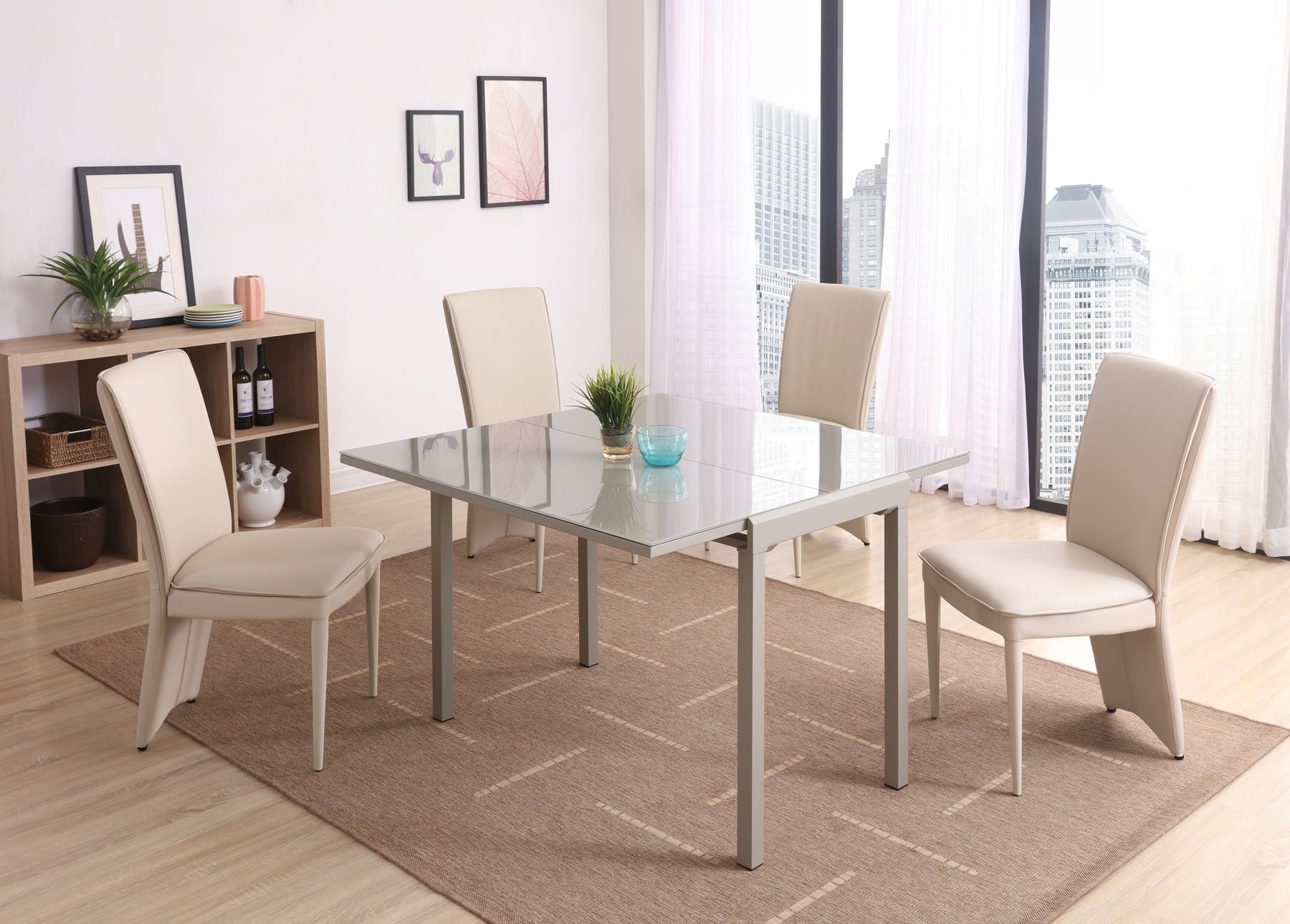 Angelina Cream Extending Dining Table