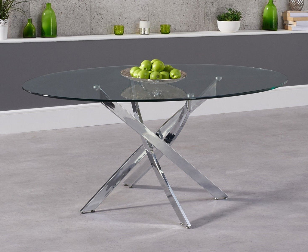 Oval Glass Dining Tables Glass Vault Furniture