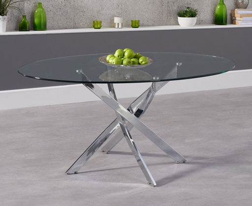 Palvia Oval Glass Dining Table