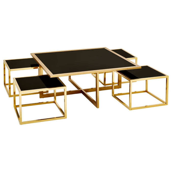 Dino Black Tempered Glass Coffee Table