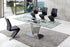 Dome Glass Dining Table with Amari Dining Chairs Set