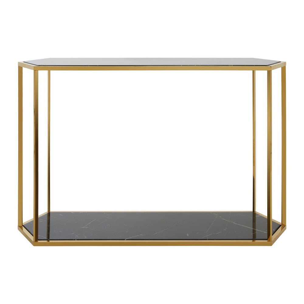 Black and marble discount console table