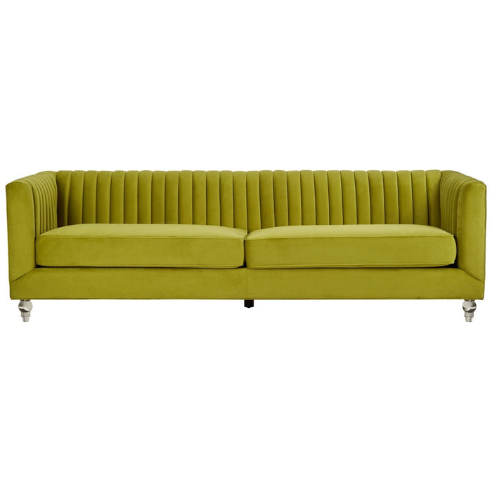 Emesto 3 Seat Green Velvet Sofa