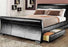 Exclusive Tivoli Four Drawer Storage Black Faux Leather Designer Bed In Double and King Size