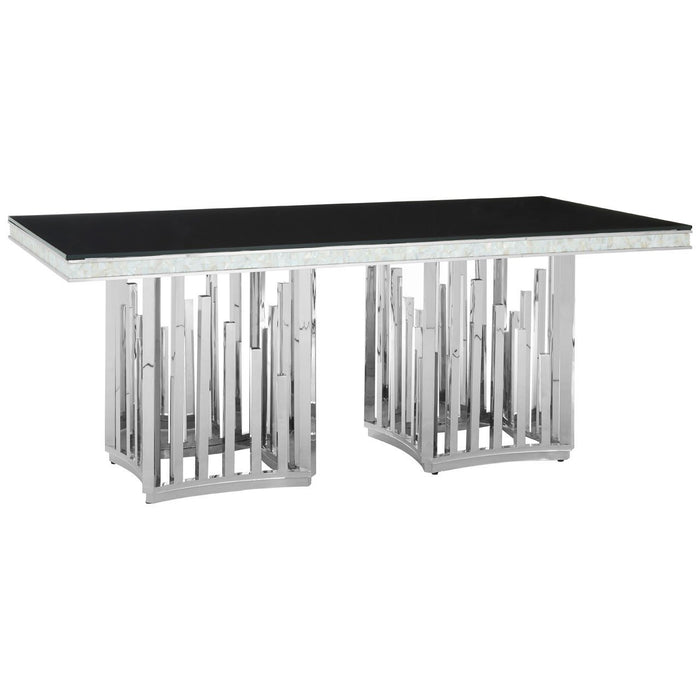 Franco Silver Finish Dining Table