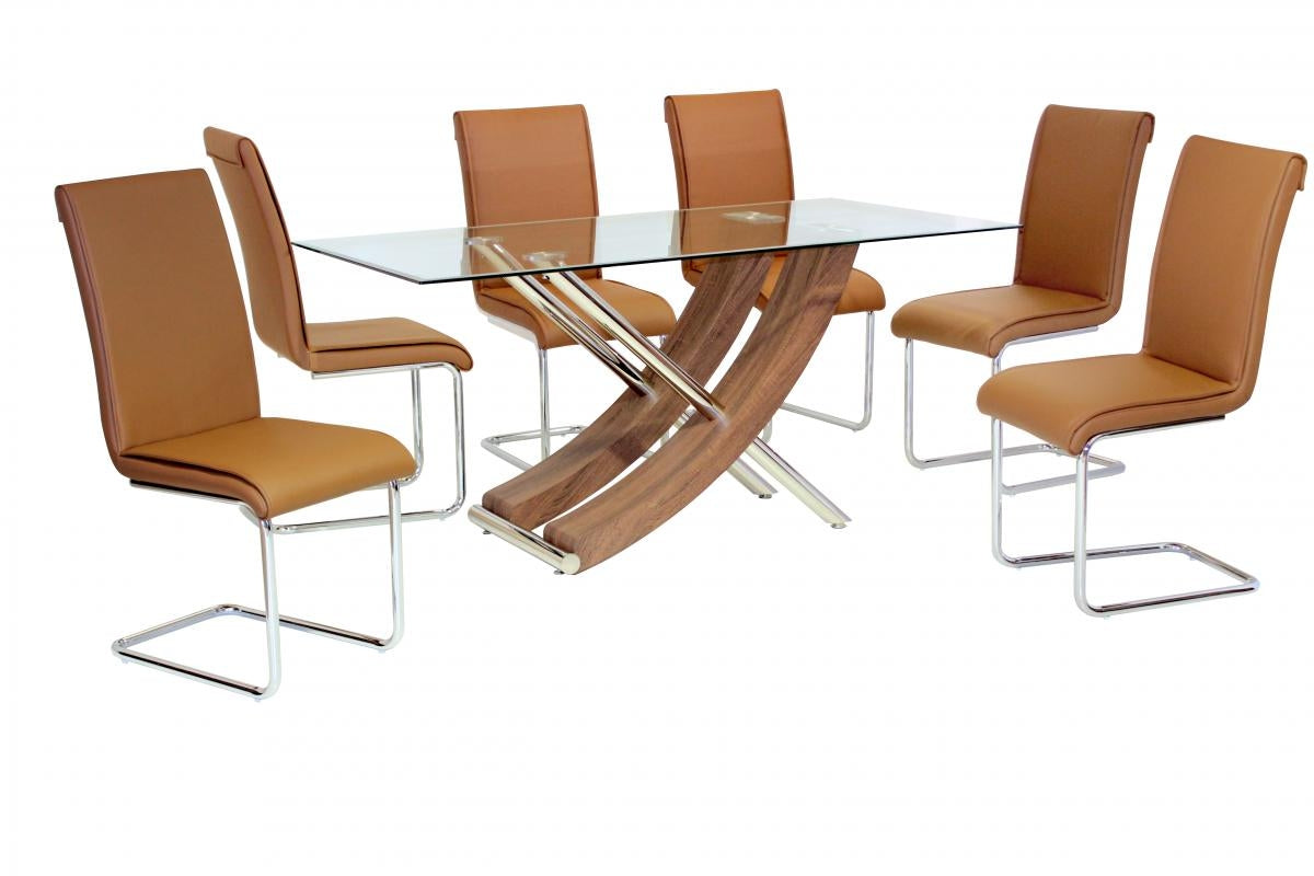 Wembley Glass Dining Table Glass Vault Furniture