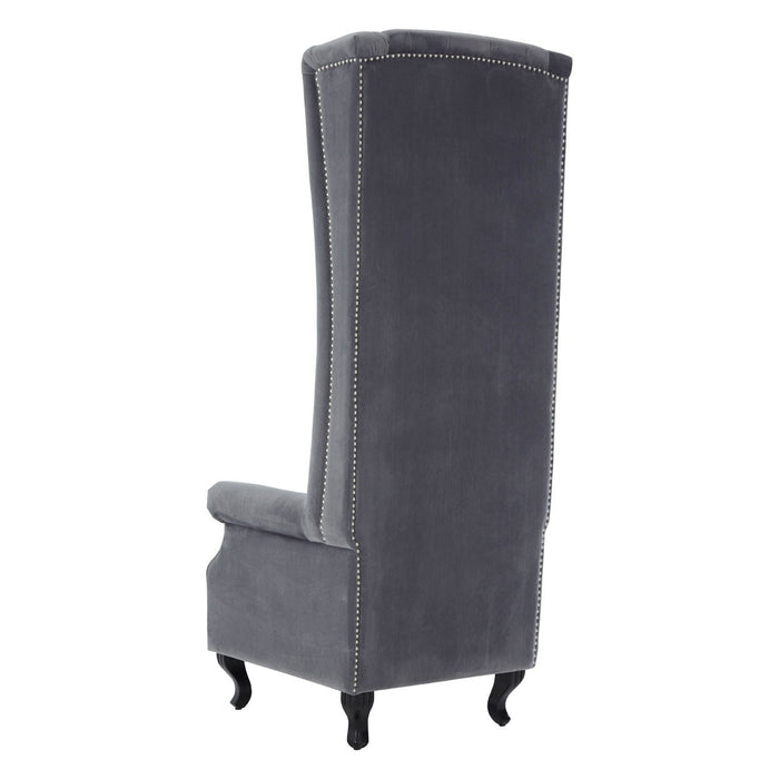 Tall back online velvet chair