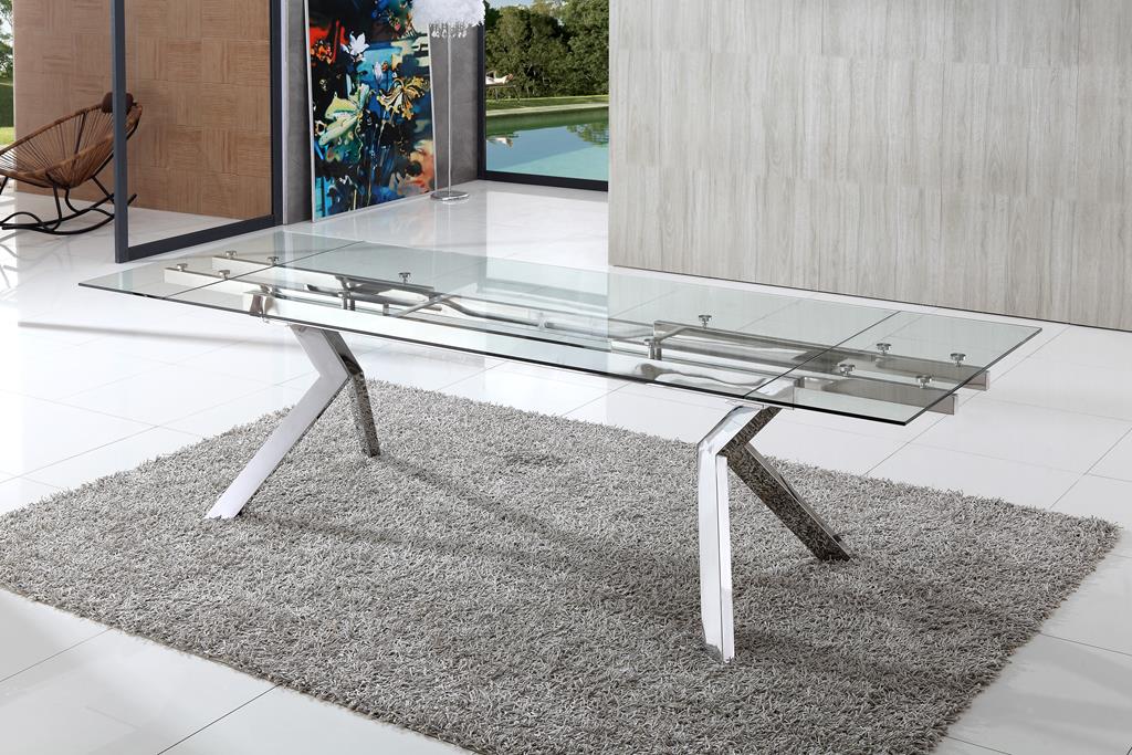 Levante Extending Glass Dining Table