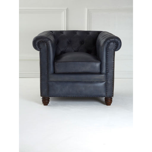 Love Blue Leather Armchair
