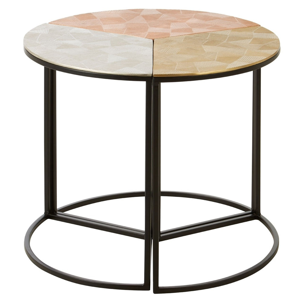 Ottavia Set Of 3 Assorted Round Side Tables