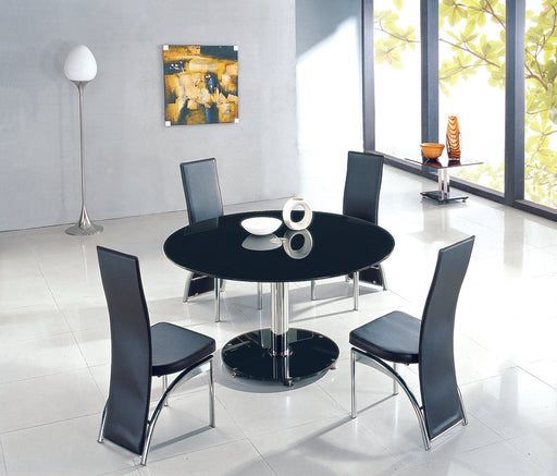 Small Planet Glass Dining Table and 4 Ashley Chairs