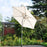 2M Round Cream Garden Patio Parasol Umbrella Sun Shade Aluminium Crank Tilt