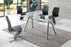 Scorpion Clear Dining Table with Amari Chairs