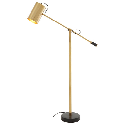 Sergio Black & Gold Brass Floor Lamp