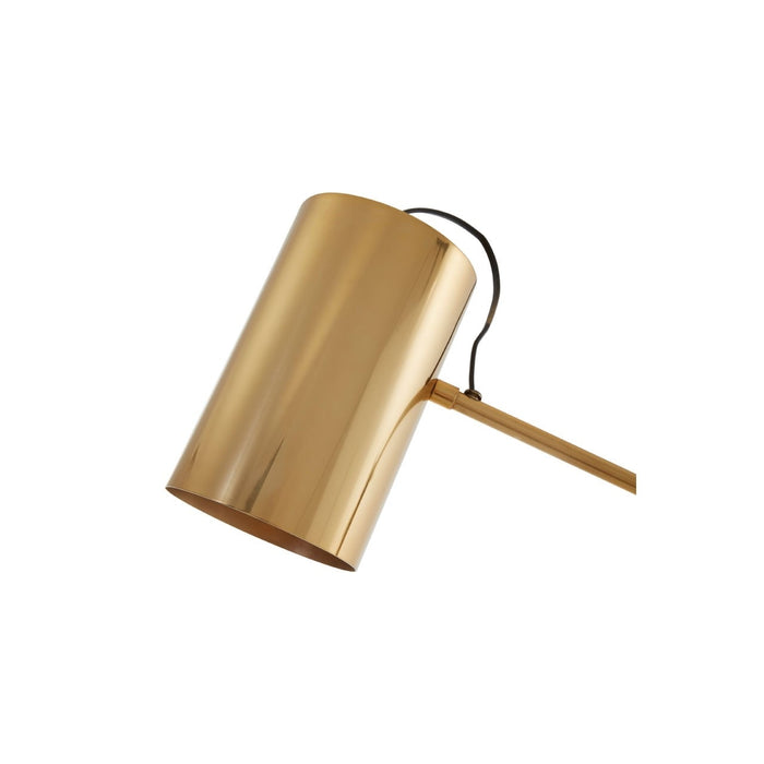 Sergio Black & Gold Brass Floor Lamp