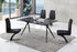 Seveno Glass Dining Table with Aldo Chairs