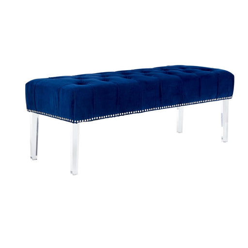 Sienna Blue Velvet Bench