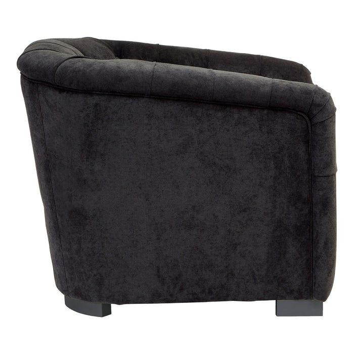 Sixten Soft Black Fabric Armchair