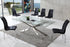 Spider Modern Glass Dining Table with Akira Dining Chairs