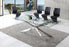 Spider Contemporary Glass Dining Table with Amari Dining Chairs